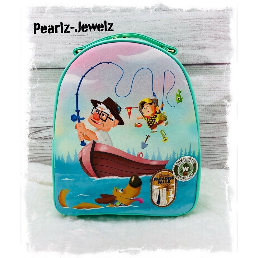 Our Universe Disney Pixar UP Carl & Russell Fishing Mini Backpack BoxLunch NWT